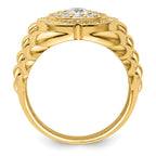10k 1 1/5 carat Lab Grown Diamond VS/SI+ G+ Complete Men's Cluster Ring