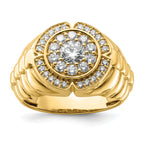 10k 1 1/5 carat Lab Grown Diamond VS/SI+ G+ Complete Men's Cluster Ring