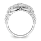 10k White Gold 1 1/5 carat Lab Grown Diamond VS/SI+ G+ Complete Men's Cluster Ring
