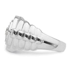 10k White Gold 1 1/5 carat Lab Grown Diamond VS/SI+ G+ Complete Men's Cluster Ring