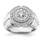 10k White Gold 1 1/5 carat Lab Grown Diamond VS/SI+ G+ Complete Men's Cluster Ring