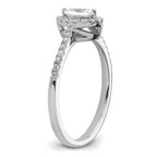 14k White Gold 1/5 carat Lab Grown Diamond VS/SI+ G+ and White Sapphire April Birthstone Ring