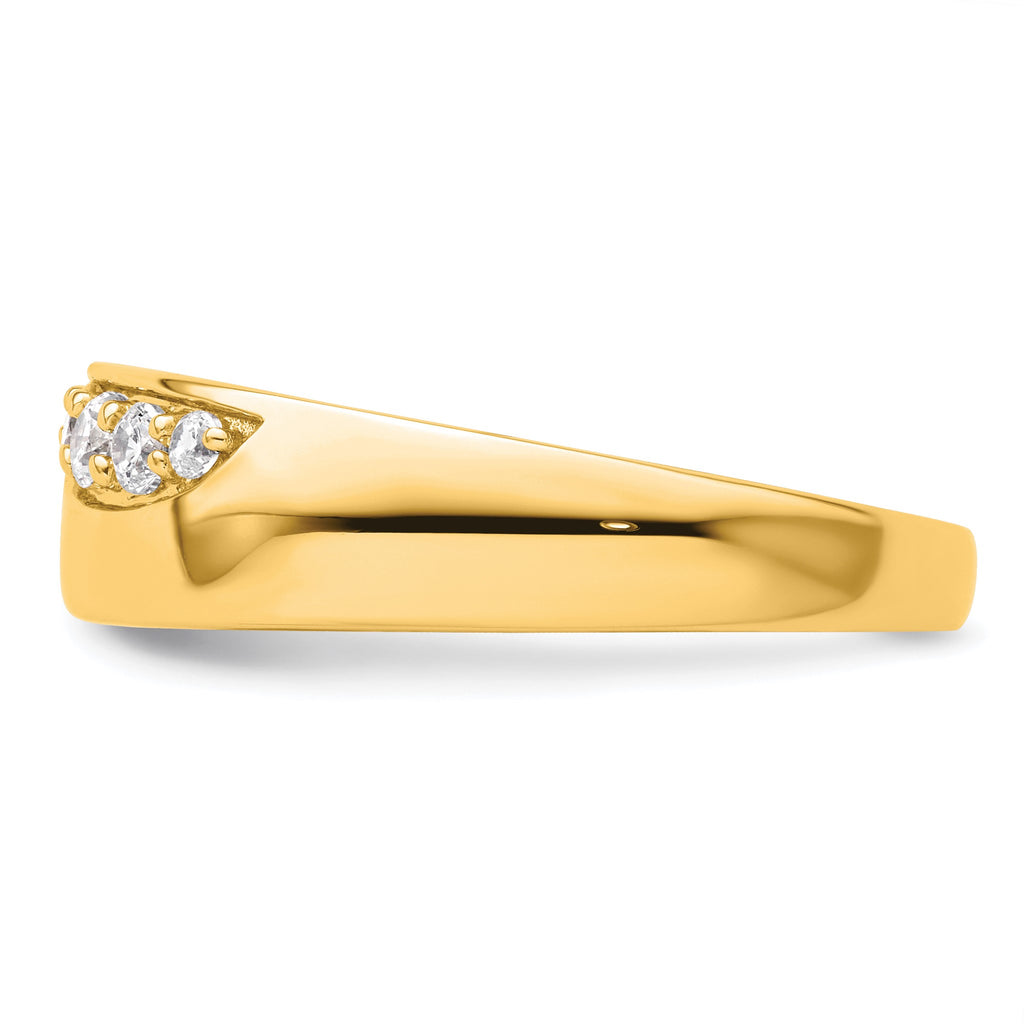 Men's Lab-Grown Diamond Band in 14K Yellow Gold, 3mm (1/4 ct. tw.), Size 10 - Sophia Jewelers