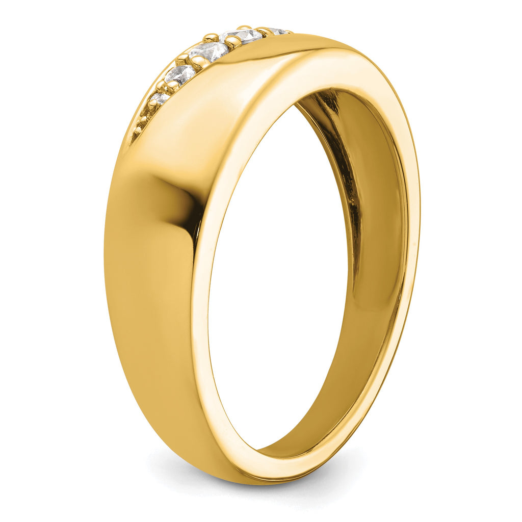 Men's Lab-Grown Diamond Band in 14K Yellow Gold, 3mm (1/4 ct. tw.), Size 10 - Sophia Jewelers