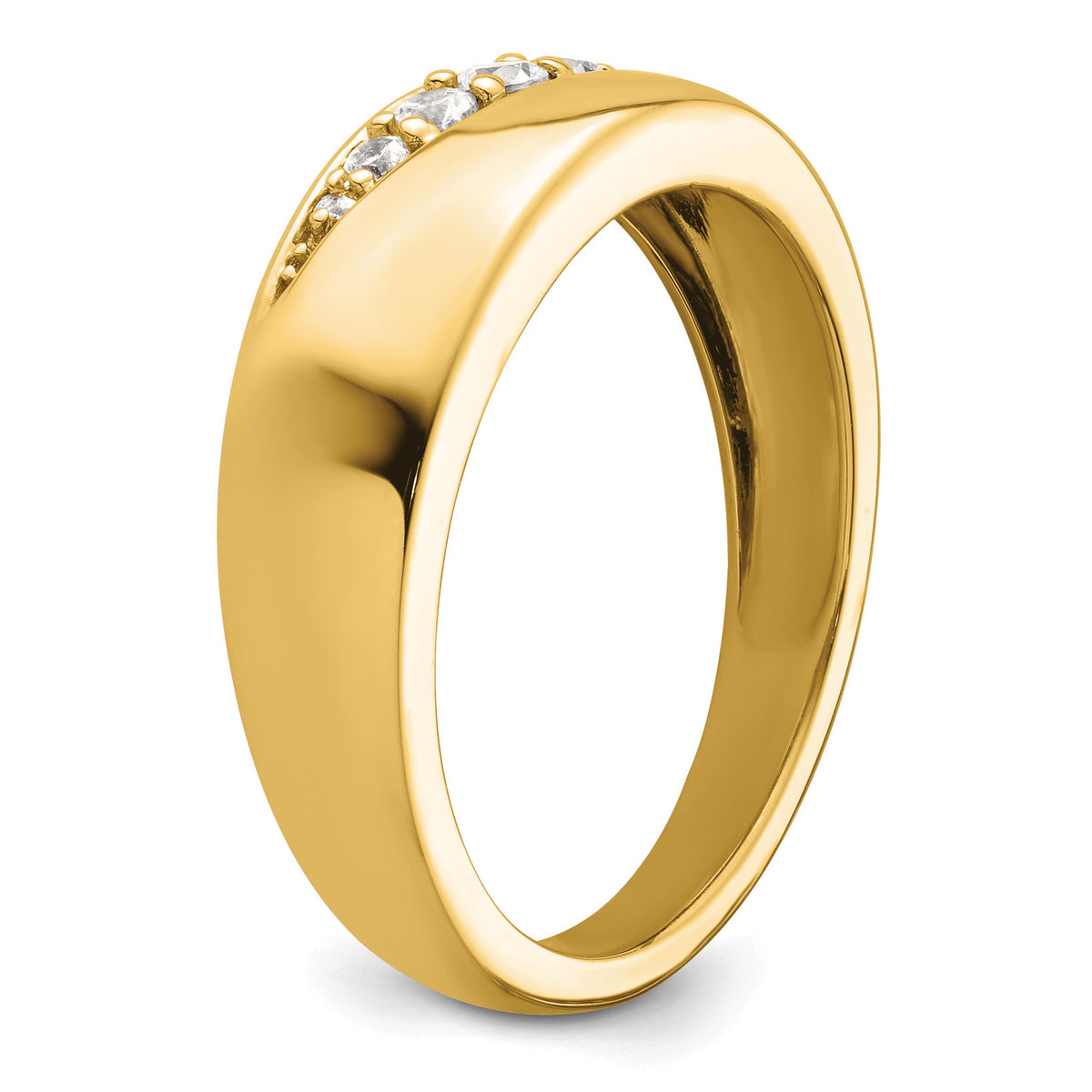 Men's Lab-Grown Diamond Band in 14K Yellow Gold, 3mm (1/4 ct. tw.), Size 10 - Sophia Jewelers