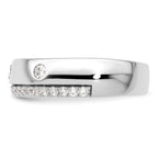 Men's Lab-Grown Diamond Band in 14K White Gold, 4mm (1/2 ct. tw.), Size 10 - Sophia Jewelers