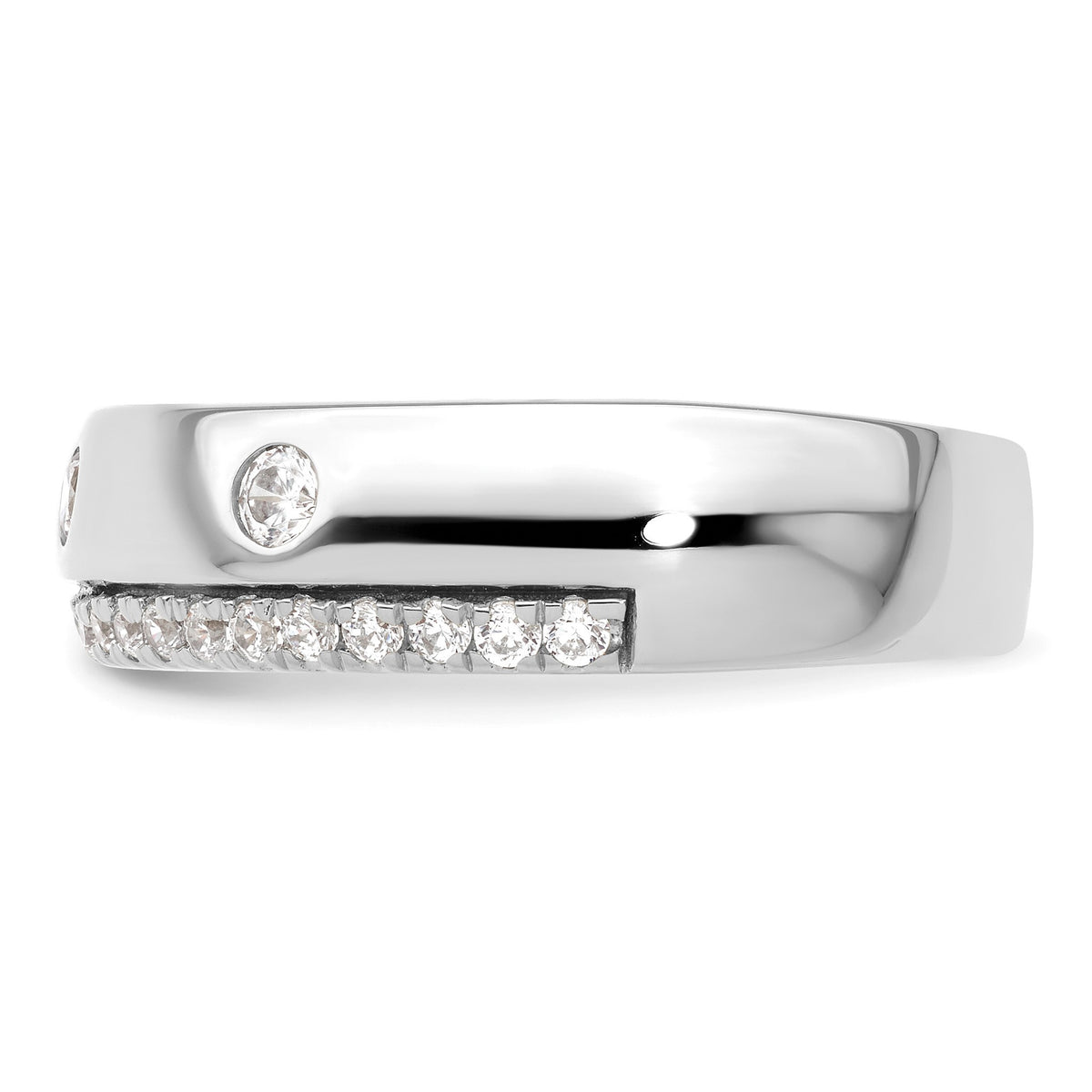 Men's Lab-Grown Diamond Band in 14K White Gold, 4mm (1/2 ct. tw.), Size 10 - Sophia Jewelers