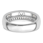 Men's Lab-Grown Diamond Band in 14K White Gold, 4mm (1/2 ct. tw.), Size 10 - Sophia Jewelers