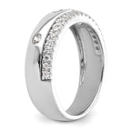 Men's Lab-Grown Diamond Band in 14K White Gold, 4mm (1/2 ct. tw.), Size 10 - Sophia Jewelers