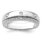 Men's Lab-Grown Diamond Band in 14K White Gold, 4mm (1/2 ct. tw.), Size 10 - Sophia Jewelers