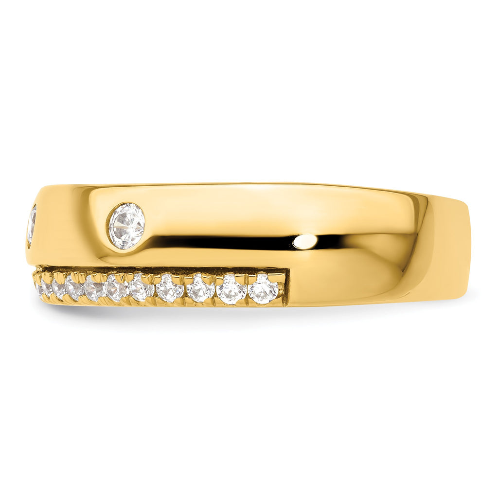 Men's Lab-Grown Diamond Band in 14K Yellow Gold, 4mm (1/2 ct. tw.), Size 10 - Sophia Jewelers