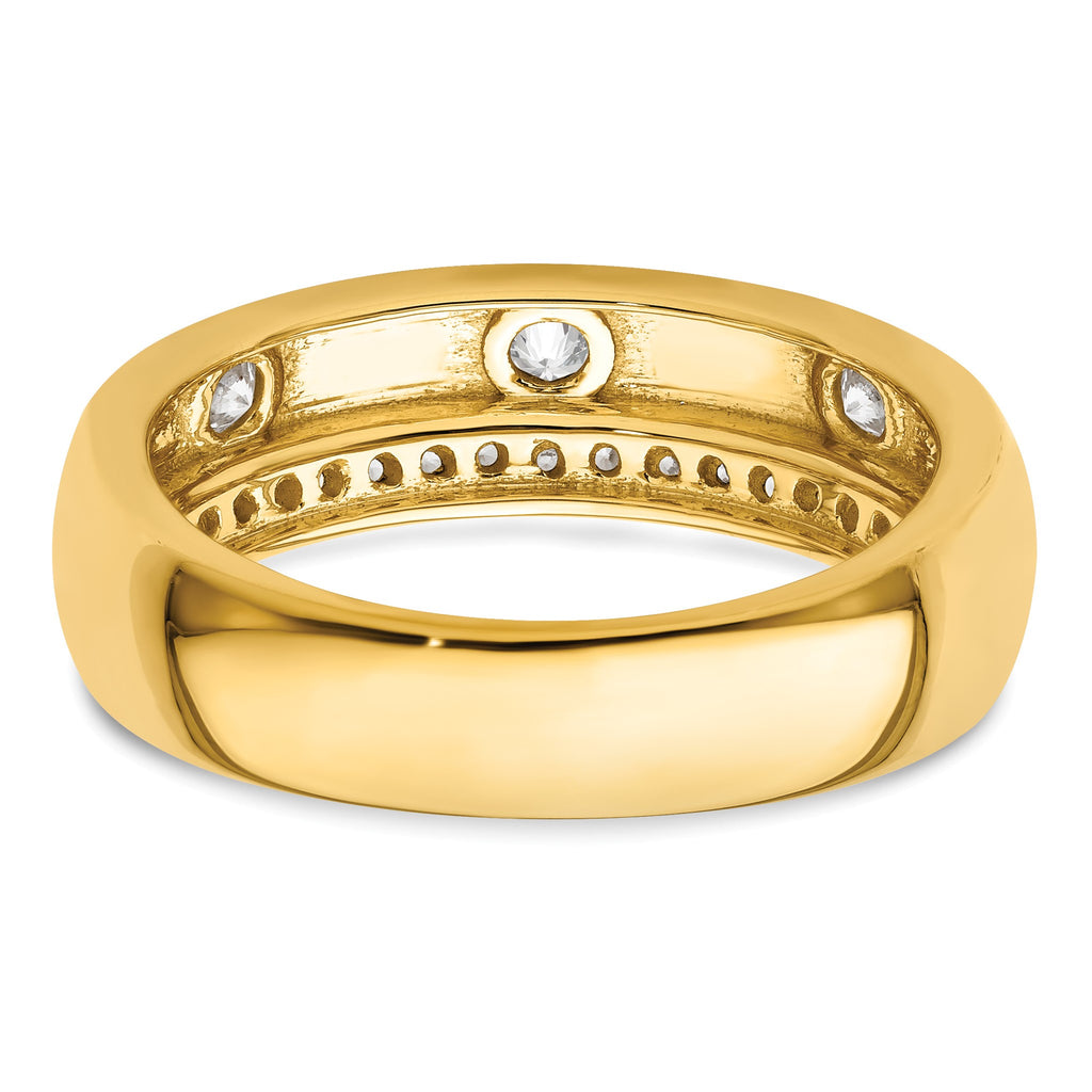 Men's Lab-Grown Diamond Band in 14K Yellow Gold, 4mm (1/2 ct. tw.), Size 10 - Sophia Jewelers