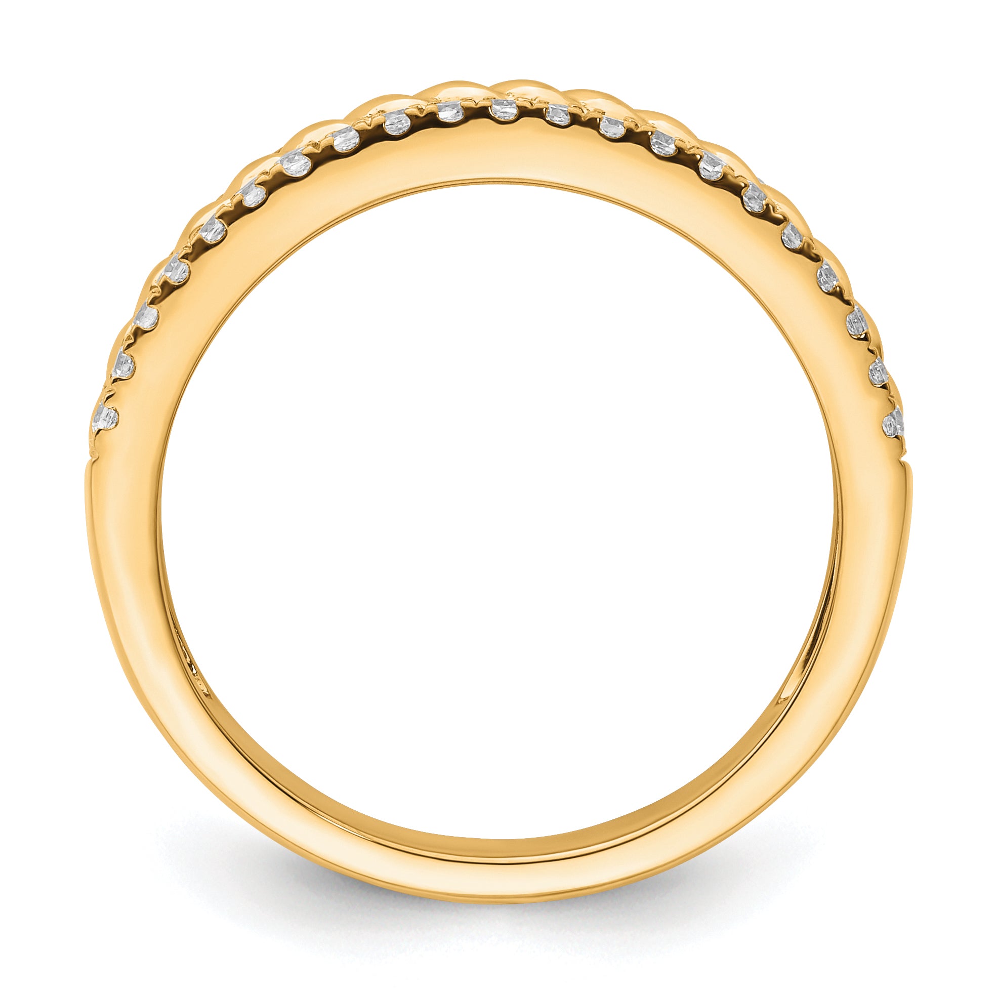 14K Polished Diamond Fashion Ring