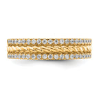 14K Polished Diamond Fashion Ring