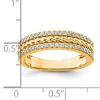 14K Polished Diamond Fashion Ring