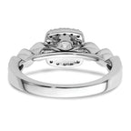 14k White Gold 7/8 carat Lab Grown Diamond VS/SI+ G+ Round Complete Halo Engagement Ring