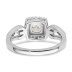 14k White Gold 3/4 carat Lab Grown Diamond VS/SI+ G+ Round Complete Halo Engagement Ring