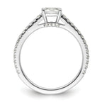 14k White Gold 3/4 carat Lab Grown Diamond VS/SI+ G+ East-West Oval Complete Engagement Ring