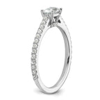 14k White Gold 3/4 carat Lab Grown Diamond VS/SI+ G+ East-West Oval Complete Engagement Ring