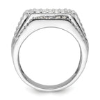 14k White Gold 7/8 carat Lab Grown Diamond VS/SI+ G+ Men's Ring
