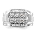 14k White Gold 7/8 carat Lab Grown Diamond VS/SI+ G+ Men's Ring