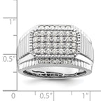 14k White Gold 7/8 carat Lab Grown Diamond VS/SI+ G+ Men's Ring