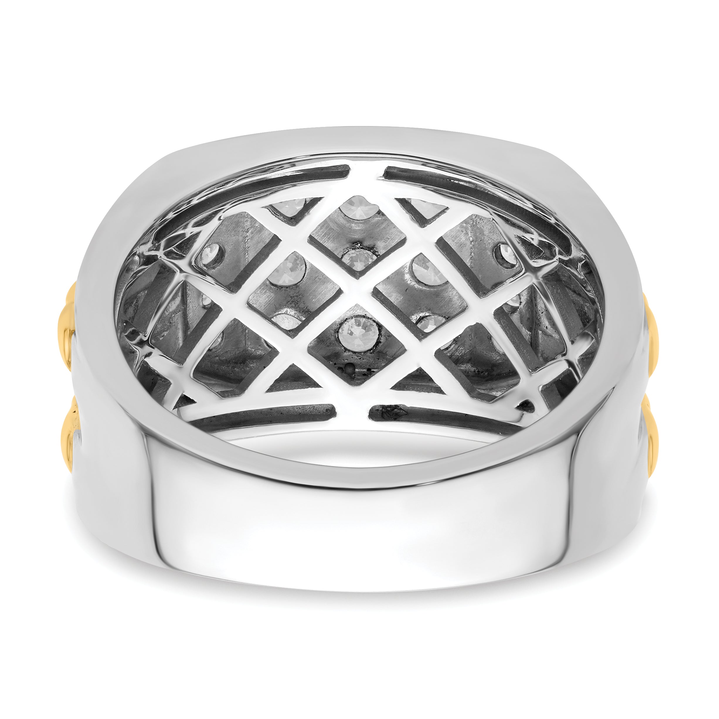 14k Two-Tone 1 1/5 carat Lab Grown Diamond VS/SI+ G+ Men's Ring