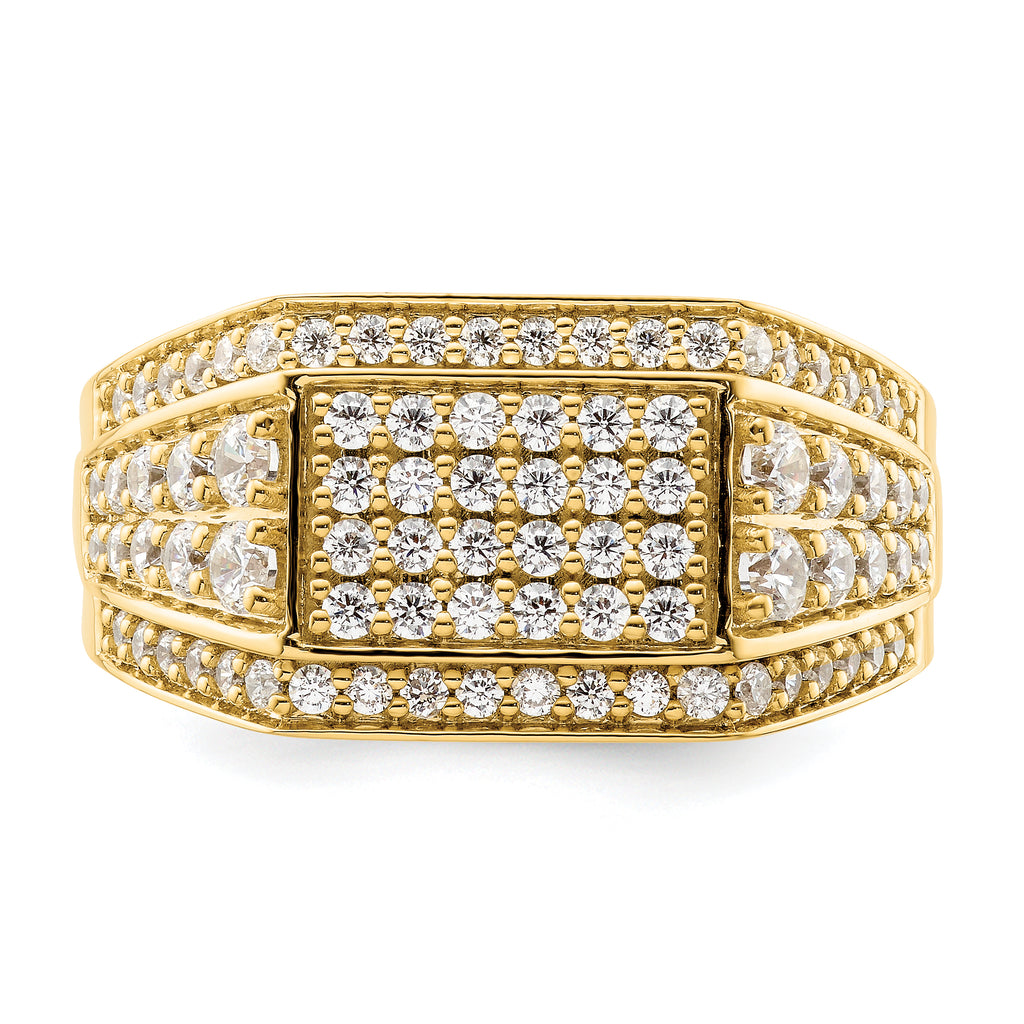 14k 1 3/8 carat Lab Grown Diamond VS/SI+ G+ Men's Ring
