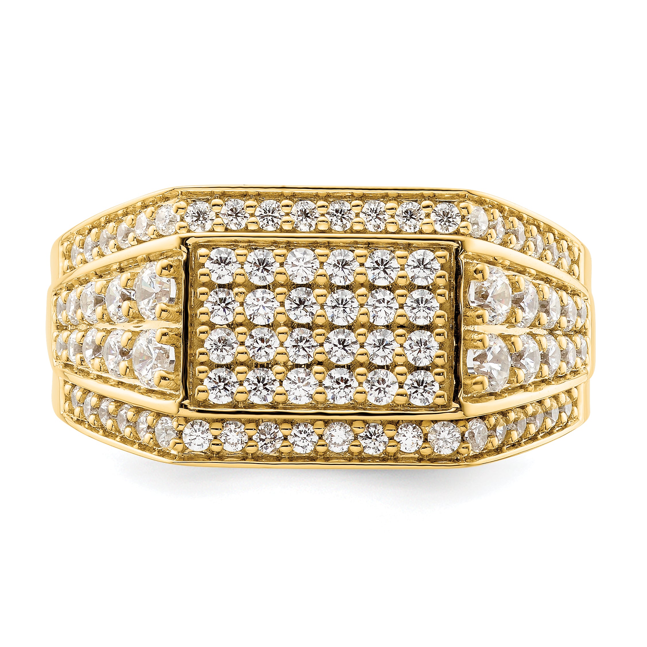 14k 1 3/8 carat Lab Grown Diamond VS/SI+ G+ Men's Ring