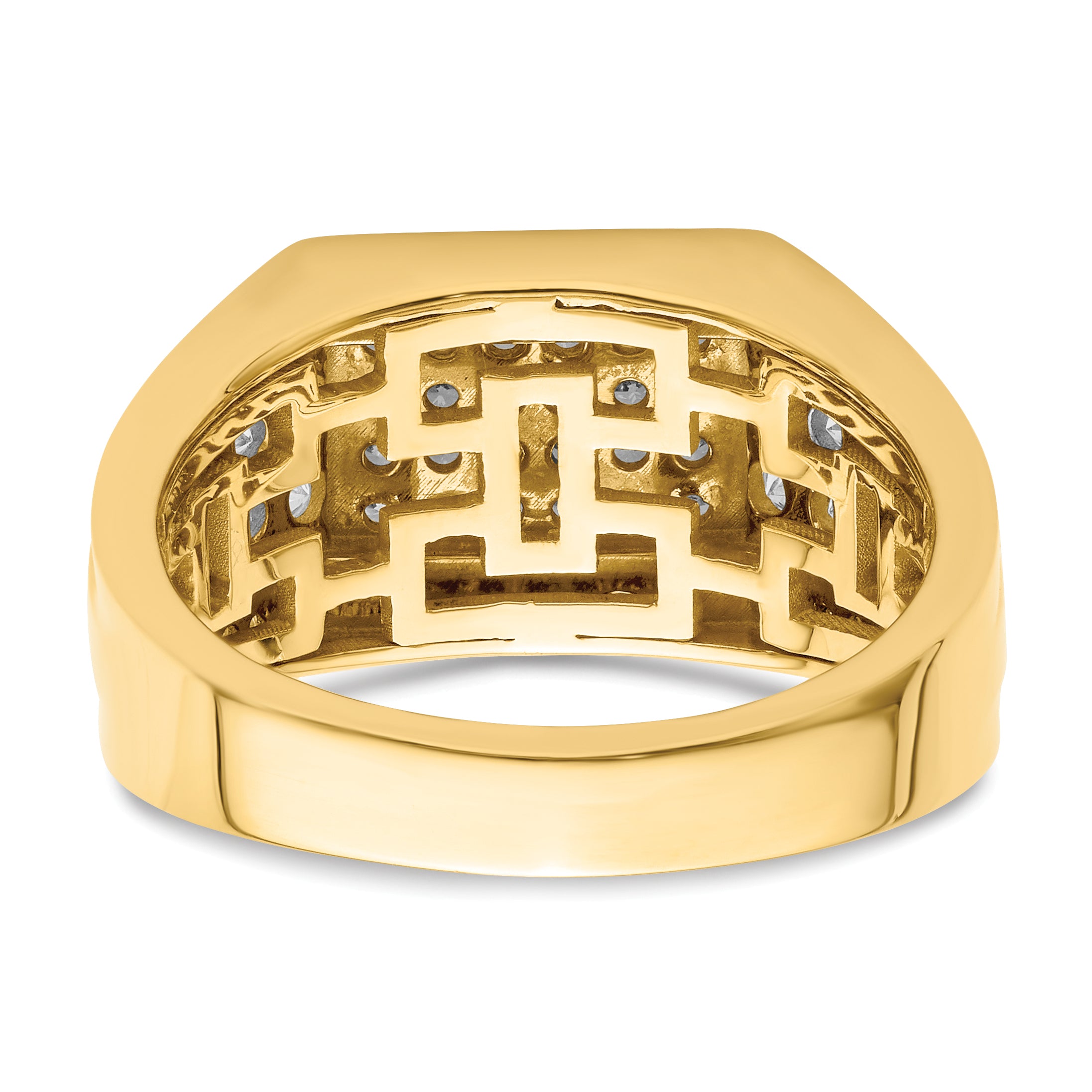 14k 1 3/8 carat Lab Grown Diamond VS/SI+ G+ Men's Ring