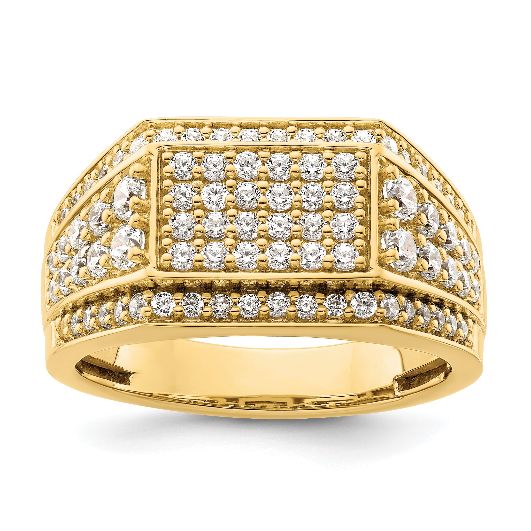 14k 1 3/8 carat Lab Grown Diamond VS/SI+ G+ Men's Ring Main image
