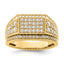 14k 1 3/8 carat Lab Grown Diamond VS/SI+ G+ Men's Ring