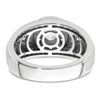 14k White Gold 1 carat Lab Grown Diamond VS/SI+ G+ Complete Men's Cluster Ring