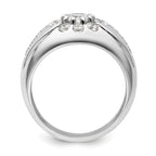 14k White Gold 1 1/2 carat Lab Grown Diamond VS/SI+ G+ Complete Men's Ring