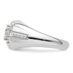 14k White Gold 1 1/2 carat Lab Grown Diamond VS/SI+ G+ Complete Men's Ring