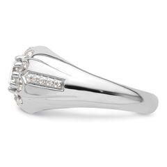 14k White Gold 1 1/2 carat Lab Grown Diamond VS/SI+ G+ Complete Men's Ring