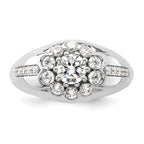 14k White Gold 1 1/2 carat Lab Grown Diamond VS/SI+ G+ Complete Men's Ring