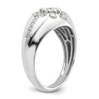 14k White Gold 1 1/2 carat Lab Grown Diamond VS/SI+ G+ Complete Men's Ring