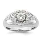 14k White Gold 1 1/2 carat Lab Grown Diamond VS/SI+ G+ Complete Men's Ring