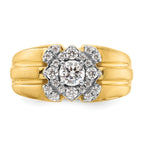 14k Two-Tone 1 carat Lab Grown Diamond VS/SI+ G+ Complete Men's Ring