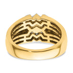 14k Two-Tone 1 carat Lab Grown Diamond VS/SI+ G+ Complete Men's Ring