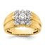 14k Two-Tone 1 carat Lab Grown Diamond VS/SI+ G+ Complete Men's Ring