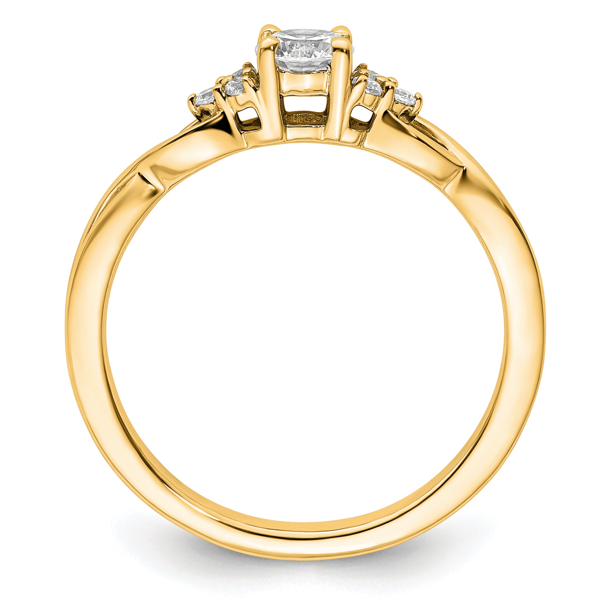14k 1/3 carat Lab Grown Diamond VS/SI+ G+ Round Complete Halo Engagement Ring Secondary image