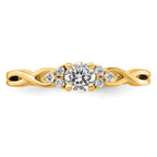 14k 1/3 carat Lab Grown Diamond VS/SI+ G+ Round Complete Halo Engagement Ring