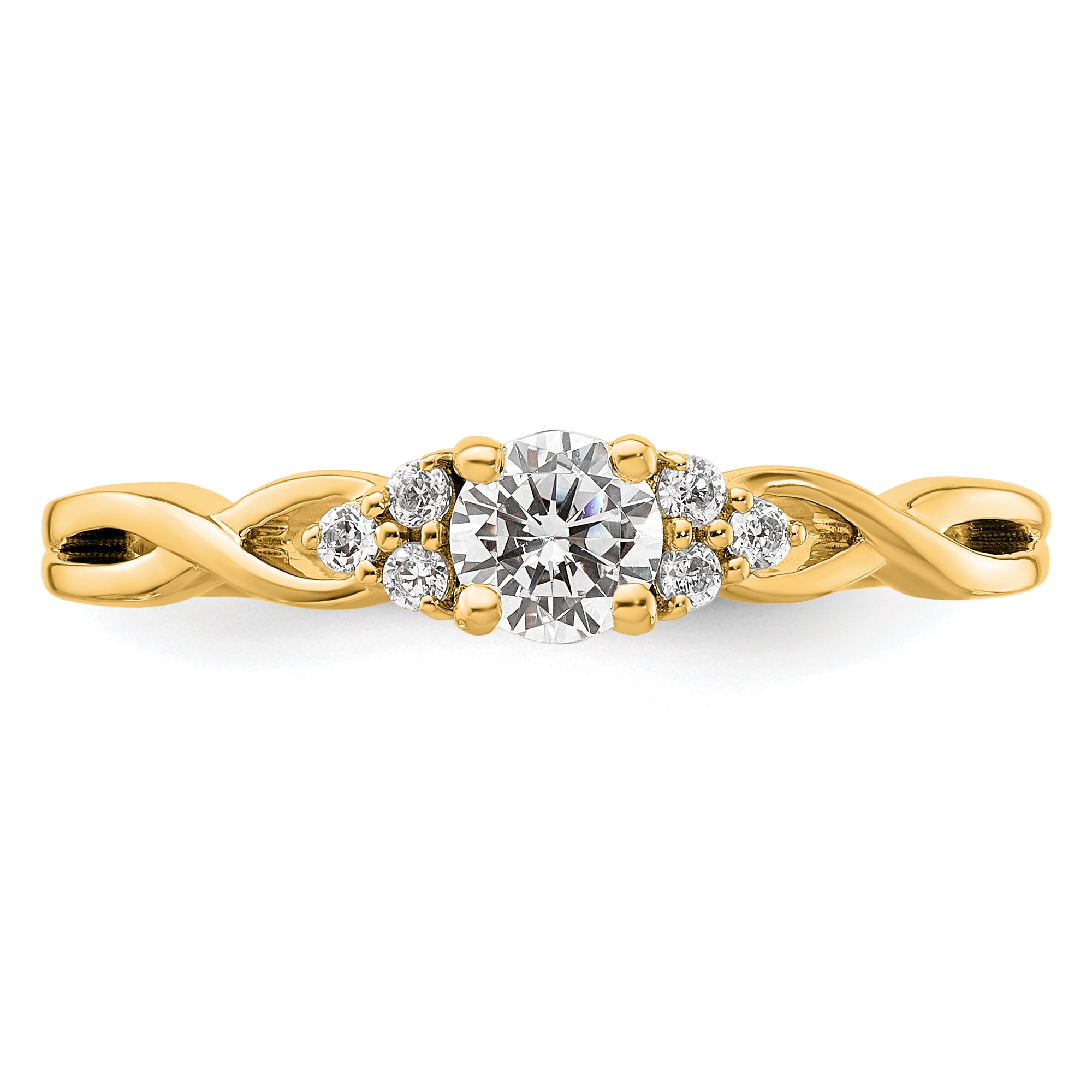 14k 1/3 carat Lab Grown Diamond VS/SI+ G+ Round Complete Halo Engagement Ring