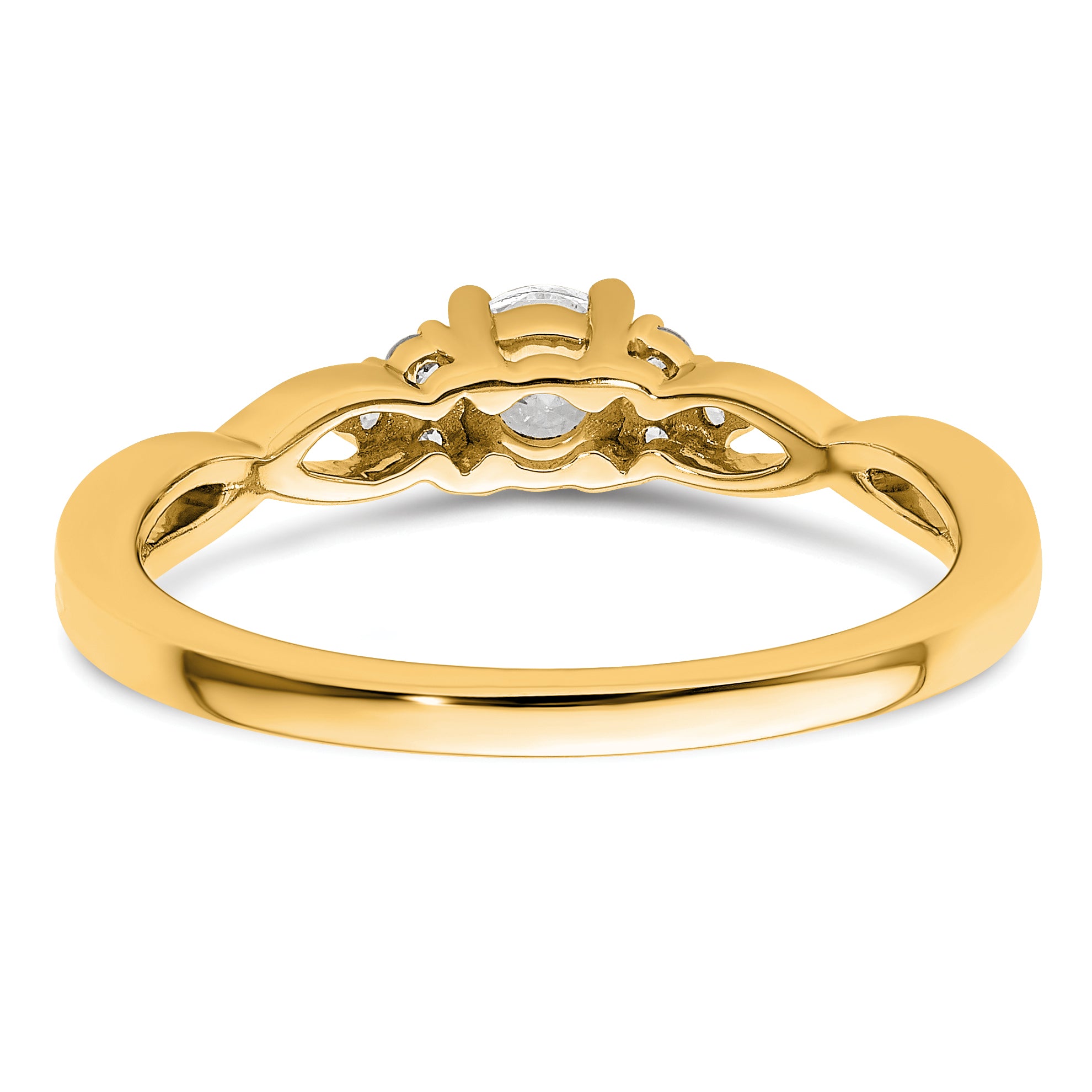 14k 1/3 carat Lab Grown Diamond VS/SI+ G+ Round Complete Halo Engagement Ring