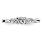 14k White Gold 1/3 carat Lab Grown Diamond VS/SI+ G+ Round Complete Halo Engagement Ring