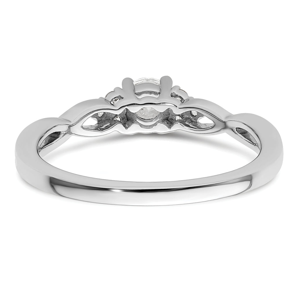14k White Gold 1/3 carat Lab Grown Diamond VS/SI+ G+ Round Complete Halo Engagement Ring