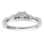 14k White Gold 1/3 carat Lab Grown Diamond VS/SI+ G+ Round Complete Halo Engagement Ring