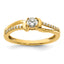 10k 1/3 carat Lab Grown Diamond VS/SI+ G+ Complete Solitaire Promise Ring